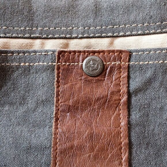 Mona B Messenger Bag. Rustic. Canvas. Leather - Picture 3 of 9